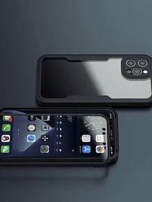 1pc 360 Full Body Protective Case Compatible With IPhone 15 14 13 12 11 Pro Max Plus X Xs Xr / Galaxy S25 S24 S23 S22 S21 S20 Ultra Plus FE Integrated Screen And Back Cover, Transparent Dual Side Protection