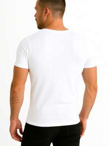 Men T-Shirts - 白色 - 查看 2