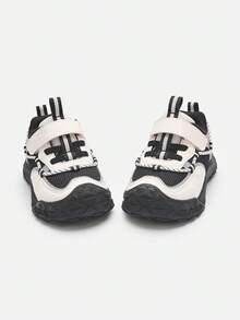 Balabala 婴儿脚趾保护鞋 2025 户外防滑步行鞋 - 白黑色調 - 查看 4