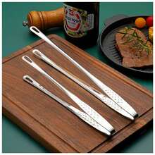Zacisk ze stali nierdzewnej z łatwym uchwytem, szczypce do grilla, odporne na ciepło i antypoślizgowe szczypce do grilla, szczypce do mięsa, odpowiednie do gotowania, serwowania, grillowania, sałatki, przyborów kuchennych, akcesoriów do pieczenia/zacisk do grilla na Święto Dziękczynienia/zacisk do grilla piknikowego