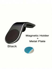 1 pièce Support de téléphone magnétique en forme de L, support universel vertical et horizontal pour aération de voiture pour téléphone portable et tablette compatible avec , téléphone Android, cadeau pour anniversaire, famille, amis pour support de téléphone pour aération de voiture, accessoires de voiture, applicable à divers modèles de téléphones Apple