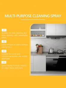 Heavy Duty Kitchen Grease Cleaning Spray - Heavy Duty Degreaser For Stove, Oven, And Kitchen Utensils - Kitchen Cleaner, Effective On Grease, Stove And Oven - Fast And Efficient!