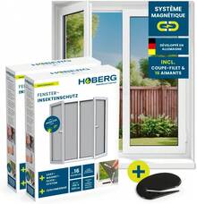 Innovative Magnetic Mosquito Net Attachment | Mosquito Nets Up To 150 X 130 Cm Can Be Individually Cut To Size Without Drilling Or Screwing | Includes 16 Magnets [1/2/4 Pack] - 黑色 - 查看 2