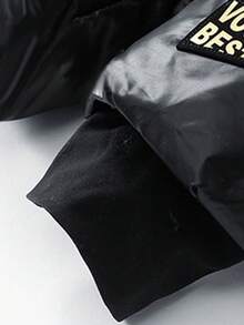 Men's Hooded Black & Gold Sweatshirt, Thick Casual Loose Fit Jacket, Versatile Sportswear For Autumn/Winter