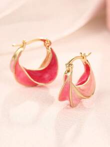 1 对华丽环形耳环，适合女士结婚周年纪念订婚派对珠宝情人节礼物 - 1# - 查看 16