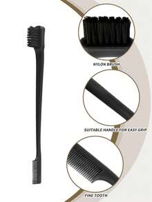 1/3/5/7/8pcs Hair Styling Tool Set, 200ml Spray Bottle, Detangling Brush, Volumizing Brush, Tail Comb, Edge Brush, Braiding Tools, Elastic Hair Tie Pliers, Disposable Hair Tie Remover, Curling Hair Tie Remover - Black - View 7