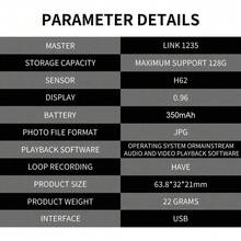 AXNEN Portable Action Camera, High-Definition 1080P Mini Camera, 0.96 Inch Screen, Wearable Safety Camera, With EIS Stable Night Vision (Non WiFi) Audio And Video Recorder, Suitable ForT Ravel, Sports, Vlog, Car Sports, Home Outdoor Use - Multicolor - View 12