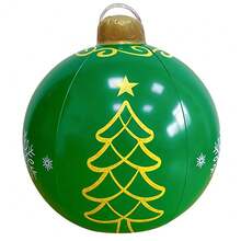 1 كرة زخرفية قابلة للنفخ لديكور حديقة عيد الميلاد، زينة شجرة عيد الميلاد الخارجية، لوازم ديكور عيد الميلاد المنزلي، ديكور الغرفة في فصل الشتاء