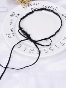 2024 新款女士蝴蝶结蕾丝领带颈链，优雅多层锁骨链首饰