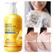 1 Bottle 300ml Sulfur Thermal Spring Water Body Wash, Moisturizing, Oil-Control, Anti-Itch, Whitening, Deep Cleansing, Leaving Skin Clean, Soft, Fresh And Long-Lasting Fragrance, Dust Mite Removal, Suitable For Whole Family