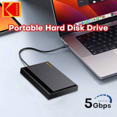 Kodak Kodak Portable Hard Drive 2TB/1TB/500GB HDD 2.5 Inch 5Gbps External USB3.0 Storage Disk Compatible With PC Desktop Laptops