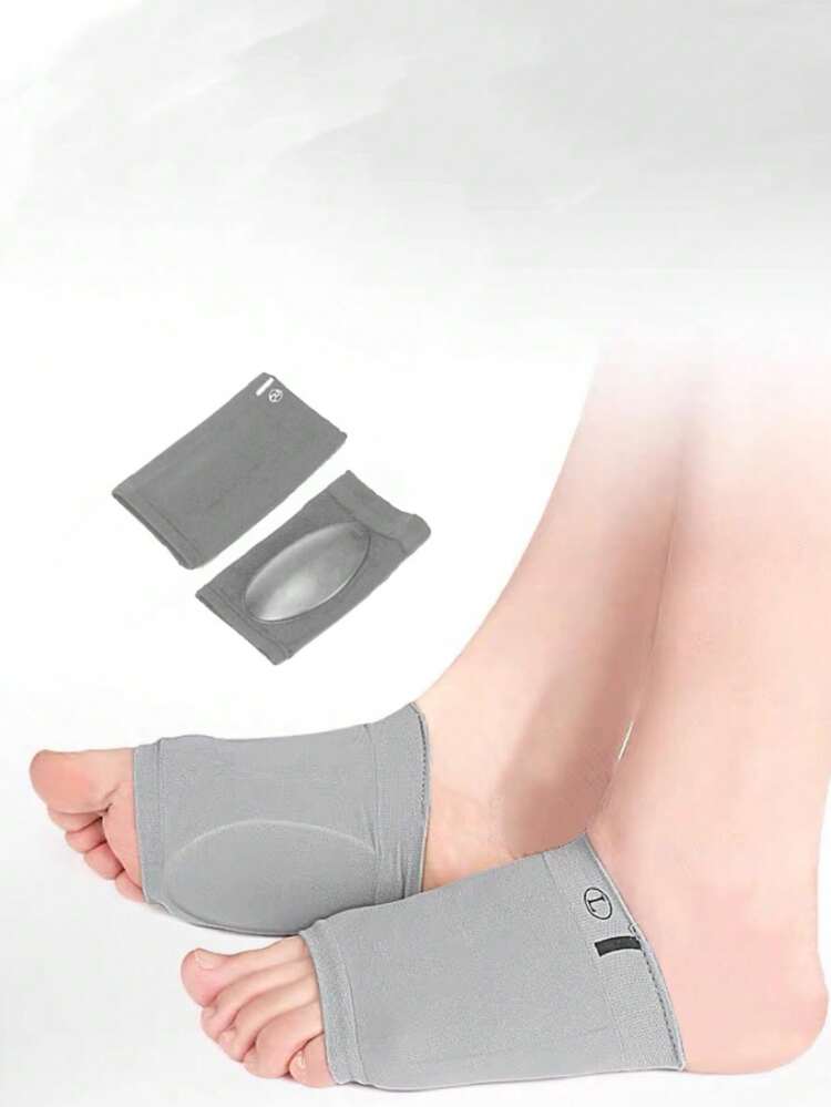 2 件弹性足弓支撑透气脚套，适合休闲鞋 - 灰色 - 查看 2