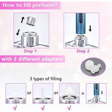 Refillable Perfume Atomizer Travel Bottle 5ml Leakproof Luxury Travel Perfume Refillable Bottle, Portable Perfume Atomizer Black - 藍色 - 查看 5