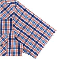 Mens Short Sleeve Plaid Button Down Shirt Western Casual Shirts With Two Pocketshalloween - Hồng - Xem 10