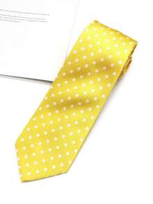 1pc Polka Dot Necktie, Suitable For Casual, Street, Business, Party And Daily Wear