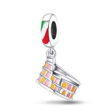 1Count DIY National Landmark And Pet Three Pieces Pendant; Beijing Panda CHINA Love, Australia Sydney Koala, Dutch Windmill Tulip, London Big Ben, Taj Mahal, Japanese Attractions, Greek Temples, Etc., Make Perfect Pandala Bracelets Essential Accessories; Gifts For Christmas, Tourist Vacations, Halloween, Etc - Multicolor - View 15