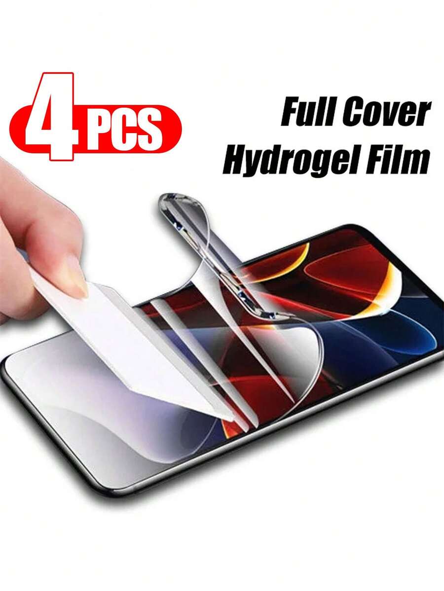 4 片高清水凝胶膜适用于 Edge 2025 2024,全覆盖透明柔性屏幕保护膜适用于 Moto Edge 60 60 Pro 60 Fusion 50 50 Pro 50 Fusion 50 Neo 50 Ultra 40 Pro 40 Neo 防指纹无气泡非玻璃屏幕保护必需品,适用于日常防护、办公室、家庭手机屏幕保护膜手机配件防水防震防摔防刮 - 4 件 - 查看 1