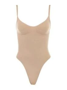 Tummy Control Bodysuit – Thong Shapewear With Snatched Waist - Màu be - Xem 3