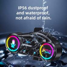 Y13 Motorcycle Helmet Speakers With High Battery Life, IP56 Waterproof, Auto Answer/Call, Music Control, Smart Noise Cancellation, Wake-Up Function, 2 Microphone Types - Suitable For All Helmets (No Intercom Function) - Y13 - View 8