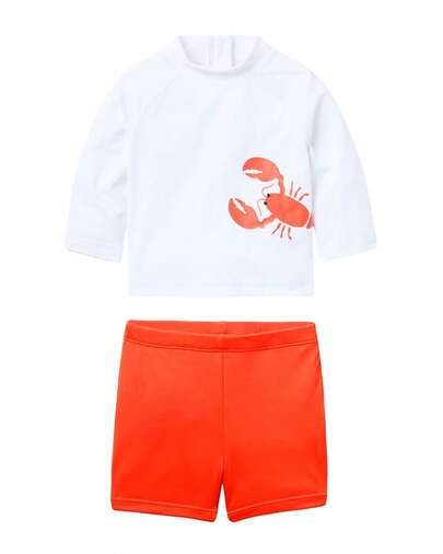 Janie And Jack  Lobster Rashguard 2pc Swimsuit