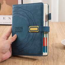 Libro de planificación 2026 - Con planificación diaria, páginas reforzadas y cubierta dura reforzada - Planificador de gestión del tiempo - Oficina, regalos de Año Nuevo o cumpleaños para adultos, apariencia exquisita, cierre con hebilla de metal - A5 - Ver 8