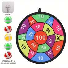6件/12件粘球飞镖盘套装，室内外玩具，亲子互动，生日礼物，派对游戏用品