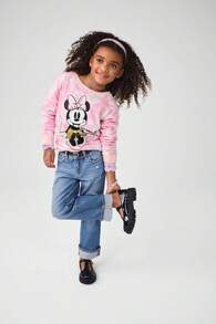 The Children's PLACE Girls Minnie Mouse™ Sweatshirt Long Sleeve Disney Minnie Mouse Allover Tie Dye Crew Neck - 多重清除 - 查看 5