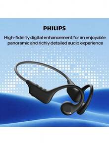 PHILIPS TAA1708 氣傳導耳機 不入耳久戴不痛 高清音質通話 低延遲模式 運動音樂兩用 黑色
