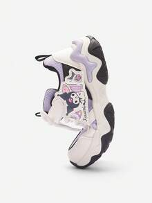 Balabala 2025秋季女童网面厚底运动鞋，透气厚底鞋 - 紫色調 - 查看 6