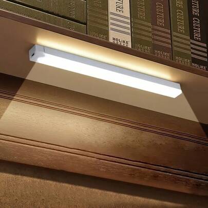 Wireless LED Motion Sensor Light Strip - USB Rechargeable, Suitable For Cabinet, Closet, Hallway, Staircase And RV Lighting Magnetic Night Light - Bright White Light, Easy To Install, Battery Powered Option, Indoor Rechargeable Motion Sensor Lamp