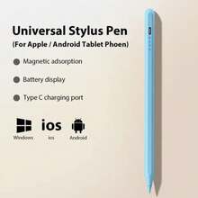 Este Stylus Capacitivo Universal é um Stylus Capacitivo Ativo para Telefones e Tablets. Feito de Liga de Alumínio de Alta Qualidade, Ele Vem com Duas Pontas Substituíveis e é Extremamente Durável. Ele Oferece Ampla Compatibilidade com Android e Apple iPads, Proporcionando Toque Preciso e Escrita Suave. Este Stylus Capacitivo de Alta Qualidade (Não Compatível com Tablets de Tela Resistiva e Eletromagnética) Não Requer Conexão com o Tablet.