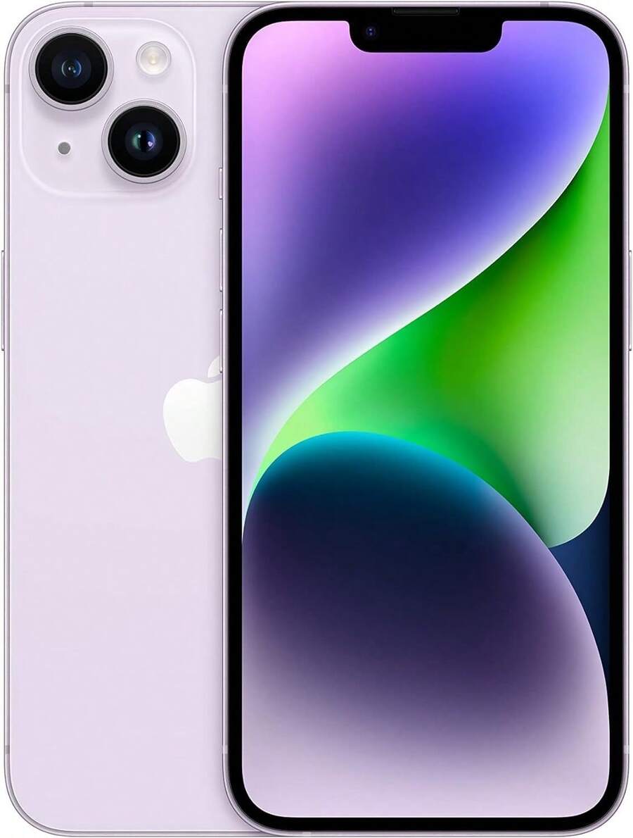 Apple iPhone 14 đã qua sử dụng, Hàng chính hãng, Bộ xử lý A15 Hexa-Core, Pin lớn, Bền lâu, Quà tặng Quốc khánh Ả Rập Xê Út - Màu tím - Xem 1