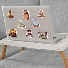 50 件中东艺术风格贴纸美观贴纸高品质贴纸贴花剪贴簿、日记本、笔记本电脑、保险杠、滑板、水瓶、电脑、手机贴纸可以为您的生活带来很多乐趣，是送给成人的完美礼物 - 彩色 - 查看 7