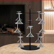 Red Wine Glass Rack Wrought Iron Wine Glass Storage Rack Creative Home Decoration Wedding Decoration High-Foot Glass Metal Hanger - Black - View 4