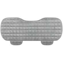 1pc Plush Checkered Car Seat Cushion, Thick Padded, Backless, Warm, Breathable, Anti-Slip, Suitable For All Seasons