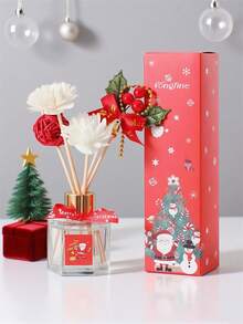 [Gratis Diffusor-Stäbchen] Weihnachts-Duftkerzen-Geschenkbox ohne Flamme, (1 Flasche Aromatherapie + 5 Diffusor-Stäbchen) dekorative Weihnachts-Feiertagsgeschenke, kann in Innenräumen, im Schlafzimmer, Bad, Wohnzimmer, Eingangsbereich platziert werden, reine Pflanzen-, Fruchtdüfte, Tischdekorationen, Aromatherapie, langanhaltender Duft, Lufterfrischer (Weihnachtsgeschenke, Geschenke für Frauen, Parfüm, Auto-Lufterfrischer, Geschenke für Männer, Diffusor, Geschenkset)