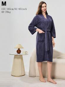 Long-Length Thickened Couple Pajamas For Autumn And Winter, Couple Bathrobes, Same Style As Those In Star Hotels And Beauty Salons, Long Bathrobes For Men And Women, Home Wear.