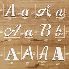 9pcs Letter & Number Template, 5x7 Inch Reusable Plastic Letter Letter Template Cursive Font Template For Notebook, Diary, Scrapbook, DIY Painting Template Wooden Glass Door Holiday Decoration - one-size - View 6