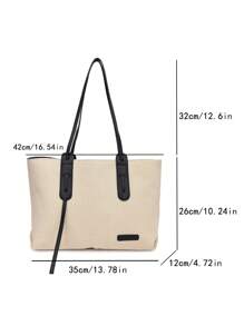 Casual Business Large Capacity Foldable Adjustable Strap Tote Bag, Suitable For Girls/Women Shopping, Work Commute, Outdoor, Business Activities, Gift For Mom