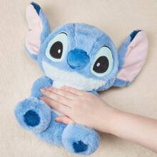 Miniso MOINISO Disney 正版史迪仔絨毛娃娃，19.69*15.75 英吋，柔軟觸感，可愛有趣，適合裝飾客廳和臥室，完美的生日禮物 (1件) - 藍色 - 查看 1