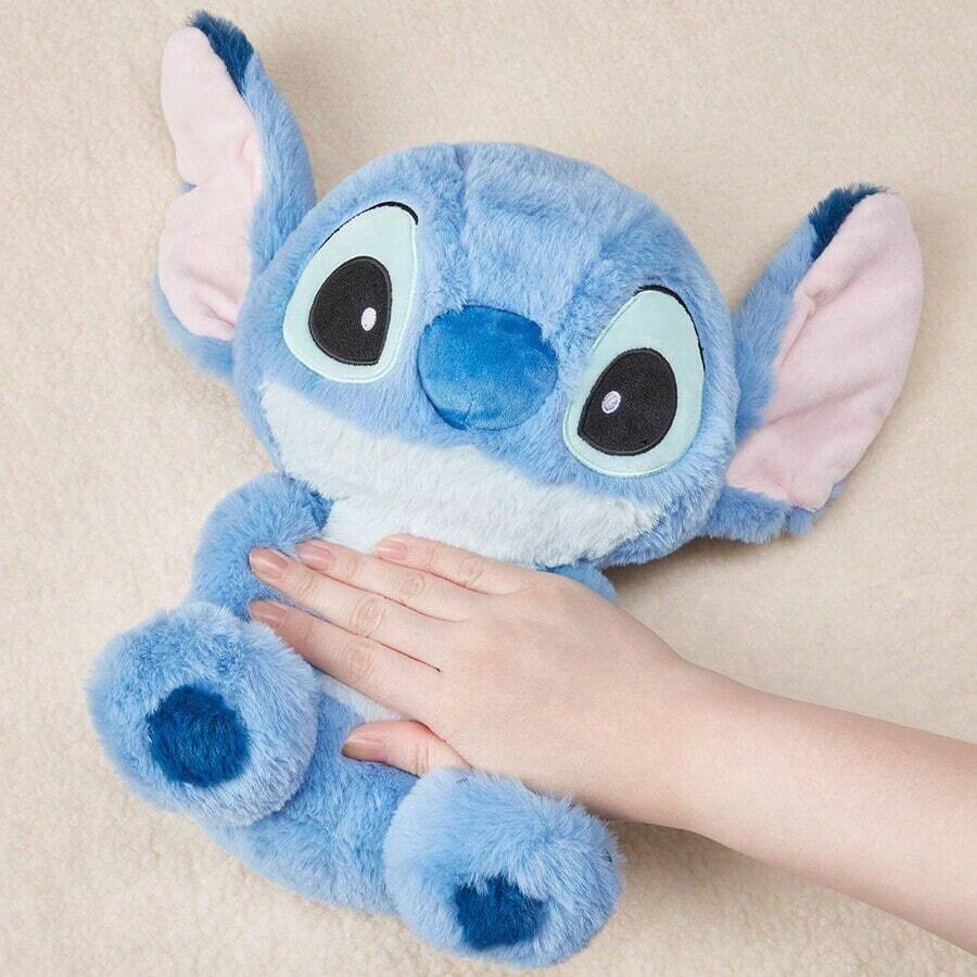 Miniso MOINISO Disney 正版史迪仔絨毛娃娃,19.69*15.75 英吋,柔軟觸感,可愛有趣,適合裝飾客廳和臥室,完美的生日禮物 (1件) - 藍色 - 查看 1