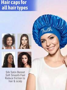 Gorro de seda personalizado para dormir mujeres, gorro de satén con nombre personalizado, gorro de pelo con nombre personalizado, sombrero de belleza personalizable para mujeres, diademas para el cabello de mujeres, gorro de seda para cabello rizado, adecuado para accesorios de belleza navideños