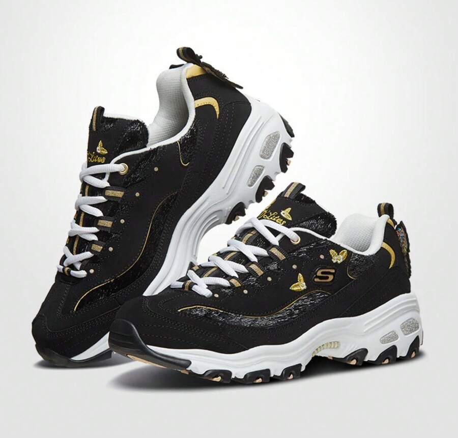 Skechers Women's New Vintage Thick Sole Panda Sneakers, Casual Running Shoes