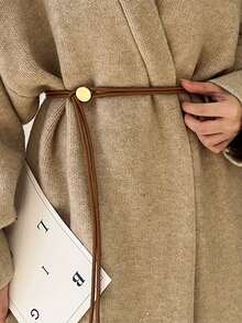 1pc Women's Waist Rope, Fashionable Solid Color Belt, Elegant Decoration For Dresses, Coats, Sweaters