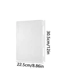 1 件简约桌面 A4 文件盒、A5 纸收纳盒、透明塑料收据整理盒、办公和学生用品 - 彩色 - 查看 6