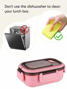 1200ML/42oz 2-Layer PP5 Plastic Portable Lunch Box, Microwave , Compartment Design With Sauce Containers And Utensils, Lightweight Bento Box - Multicolor - View 8