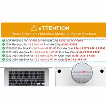 1PC Multilingual Black&Pink Silicone Keyboard Cover Skin US Layout Compatible With Mac Book Air 13.6"/15.3" (2021-2025, M2-M4, A2681/A2941/A3113/A3240/A3241) & Pro 14"/16" (M1-M4, A3403/A2991/A2485/A2442) , Silicone Keyboard Protector-Russian Arabic Korean Spanish Thai Taiwanese French - ANSI Layout (US Version) - View 5