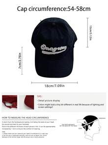 1pc Burgundy Soft Crown Vintage Letter Patch Baseball Cap, Versatile Streetwear Couple Sun Hat, Embroidered Patch Peaked Cap, Unisex American College Style Gift