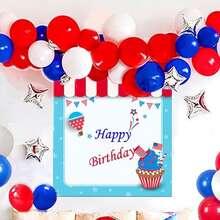 100/50/30pcs Royal Blue & White Latex Balloons, 10 Inch Diameter With Ribbons, Decorations For Birthday, Graduation, Wedding, Bridal, Baby Shower And Celebration Events - Multicolor - View 8
