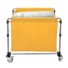 YIYIBYUS 220lbs Commercial Laundry Cart, Laundry Cart With Wheels, Folding Laundry Cart 90x60x88cm - Yellow - View 8